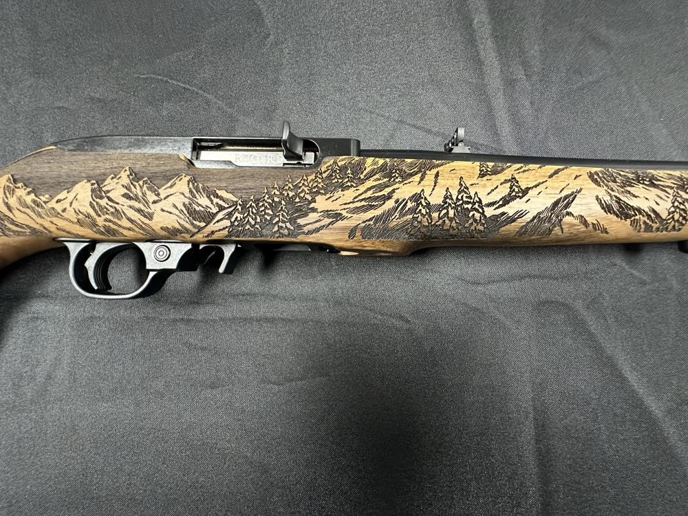 Ruger 10/22 Carbine 1103 22 LR 18.5" Satin Black, Custom Mule Deer Stock-img-2