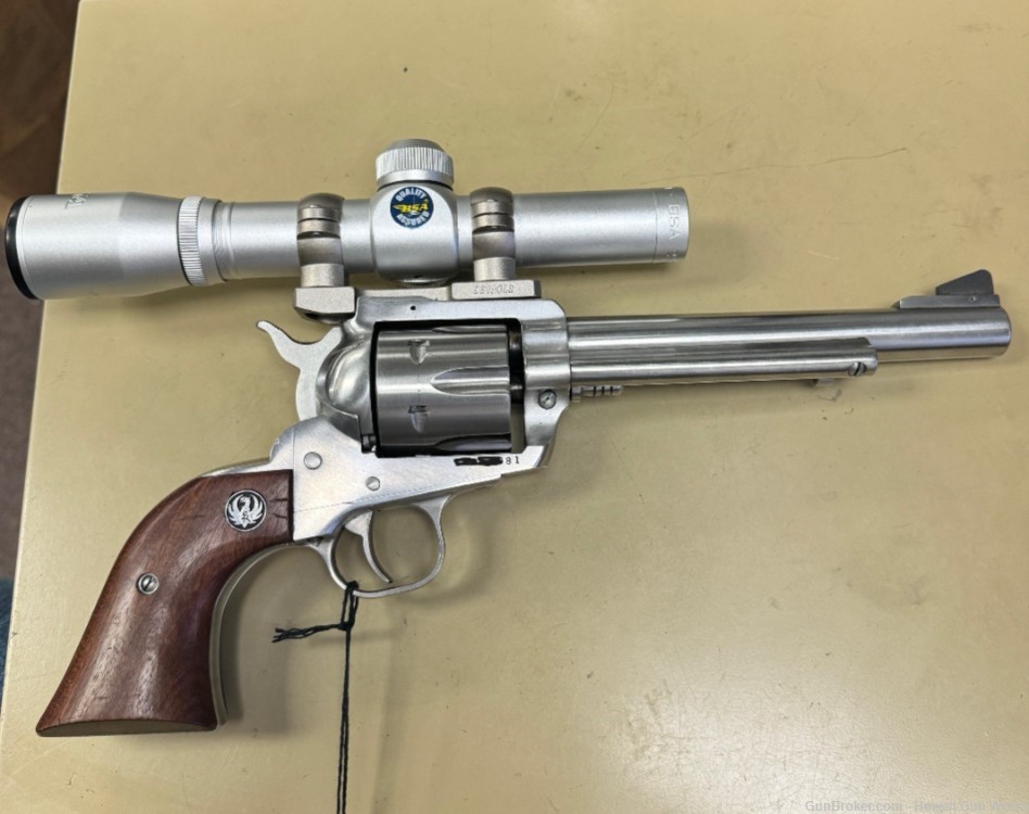 Ruger Blackhawk .357 magnum Stainless 6 5/8" barrel with Scope-img-1