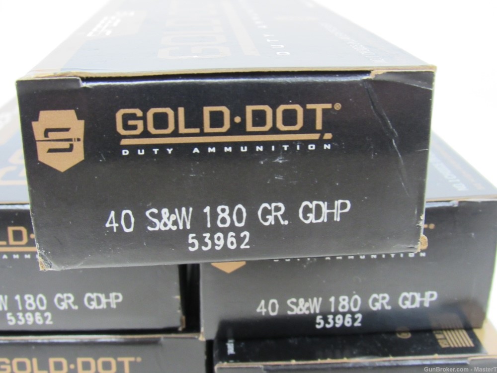 250 rds 5 Boxes Speer LE Gold Dot 180 gr Hollow Point 40 S&W No Reserve-img-1