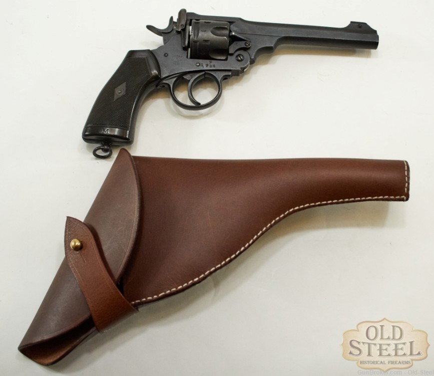 British Enfield Webley Mk.6 45Acp. w/ holster -img-3