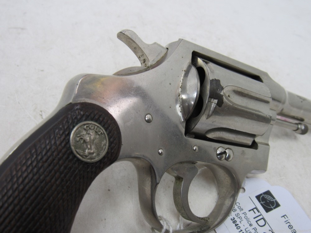 Nickel Colt Police Positive 38 spl w/4”Brl Mfg 1930 $.01 Start No Reserve-img-16