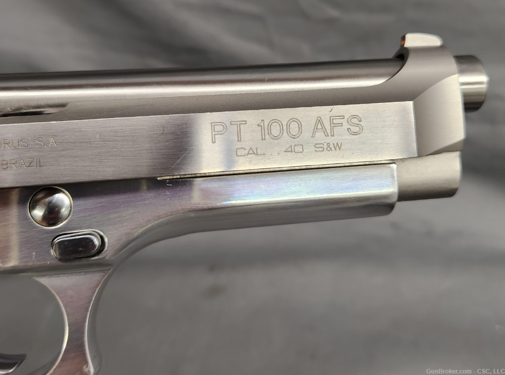 Taurus PT100 AFS pistol .40 S&W polished finish with box-img-3