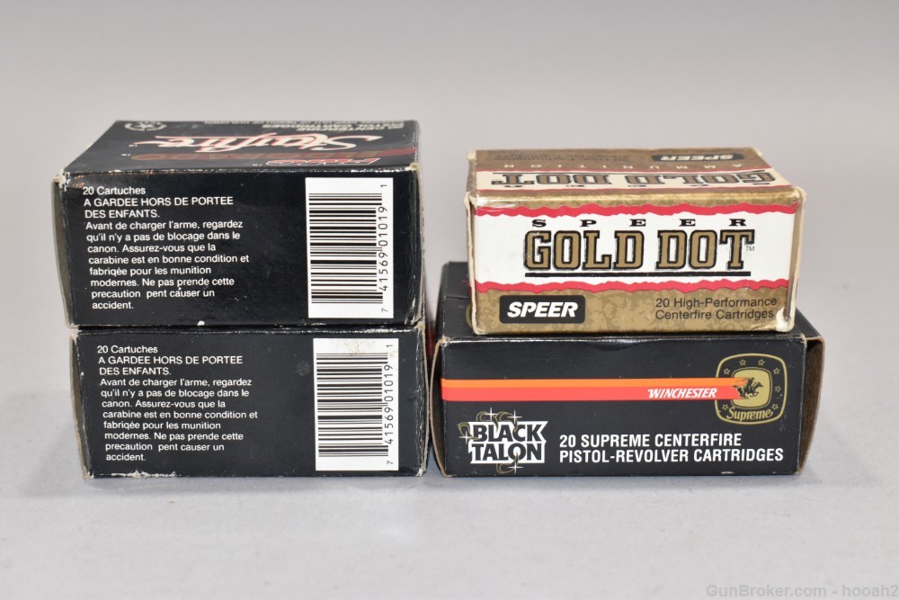 4 Boxes 57 Rds 40 S&W Self Defense Ammunition Black Talon Gold Dot PMC -img-3