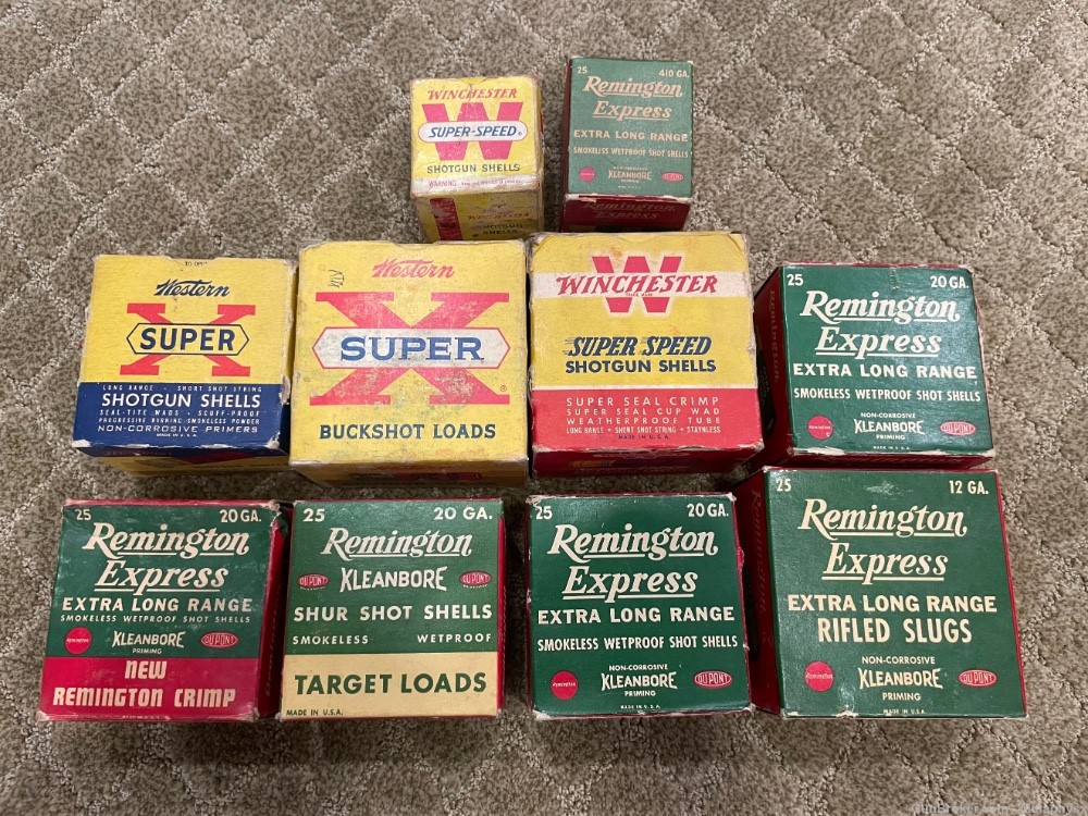 Vintage Shotshell Box Collection - mixed full and partial boxes.  -img-0