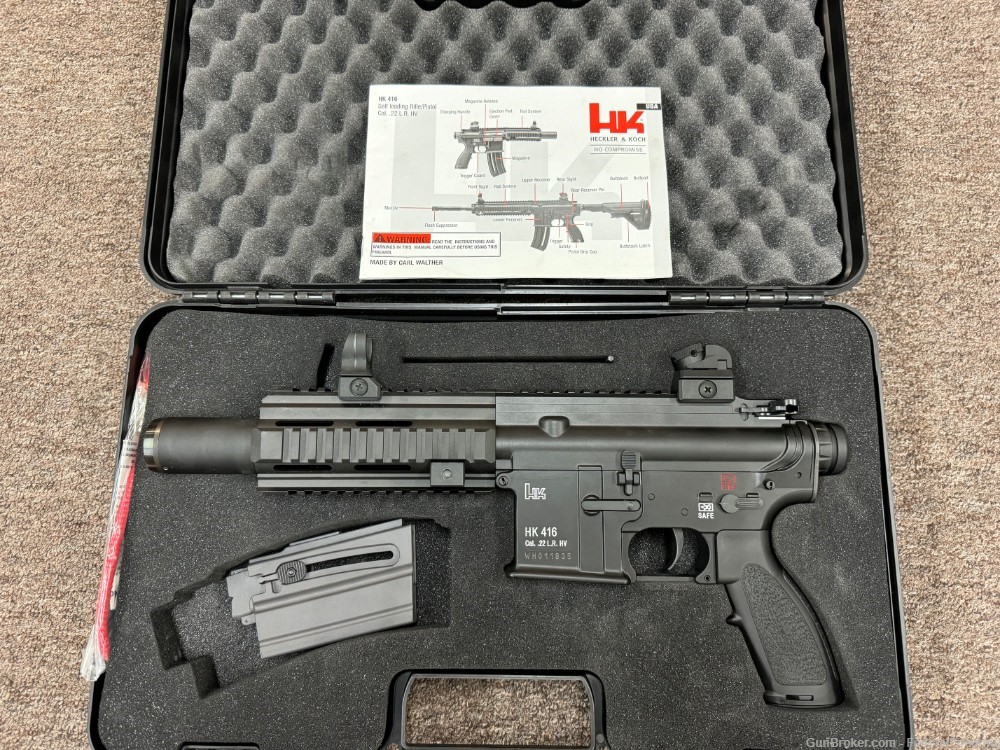 HK 416 22LR Pistol 10+1 Quad Rail 9" H&K -img-0