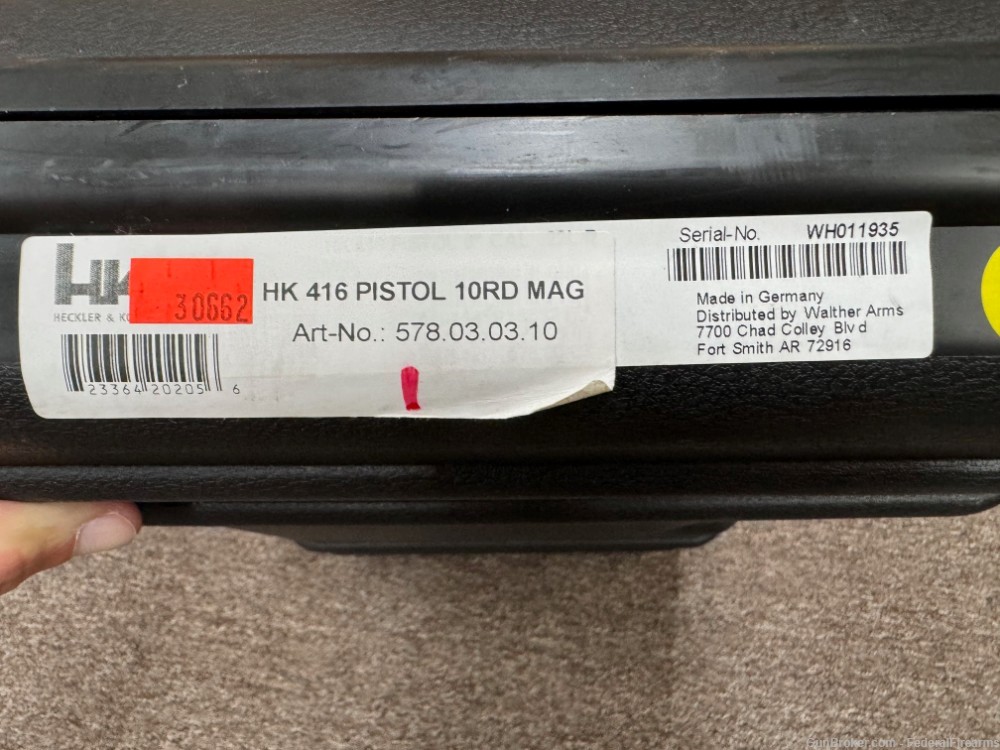 HK 416 22LR Pistol 10+1 Quad Rail 9" H&K -img-14