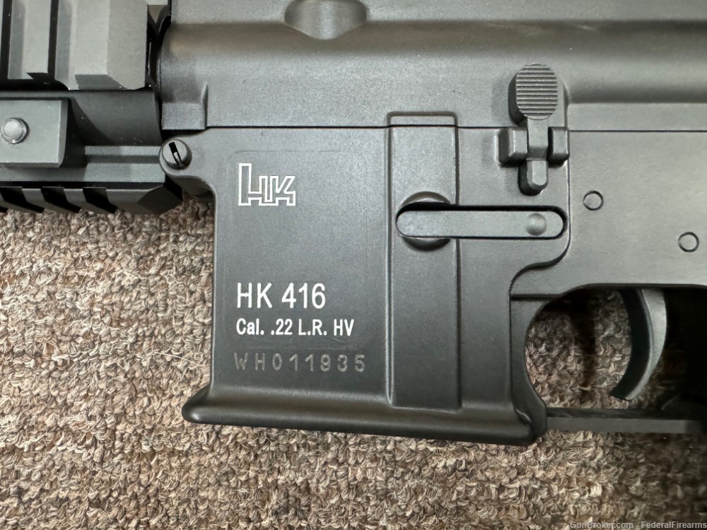 HK 416 22LR Pistol 10+1 Quad Rail 9" H&K -img-7