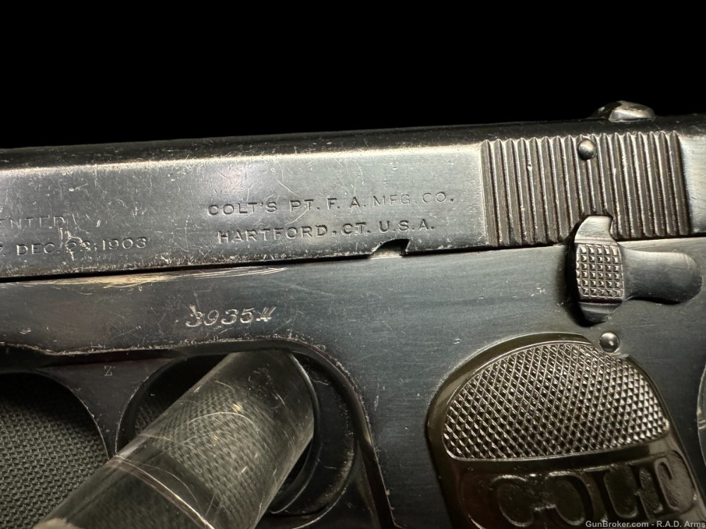 ORIGINAL CONDITION 1920 Colt Model 1908 Pocket Hammerless .380 Great Bluing-img-6