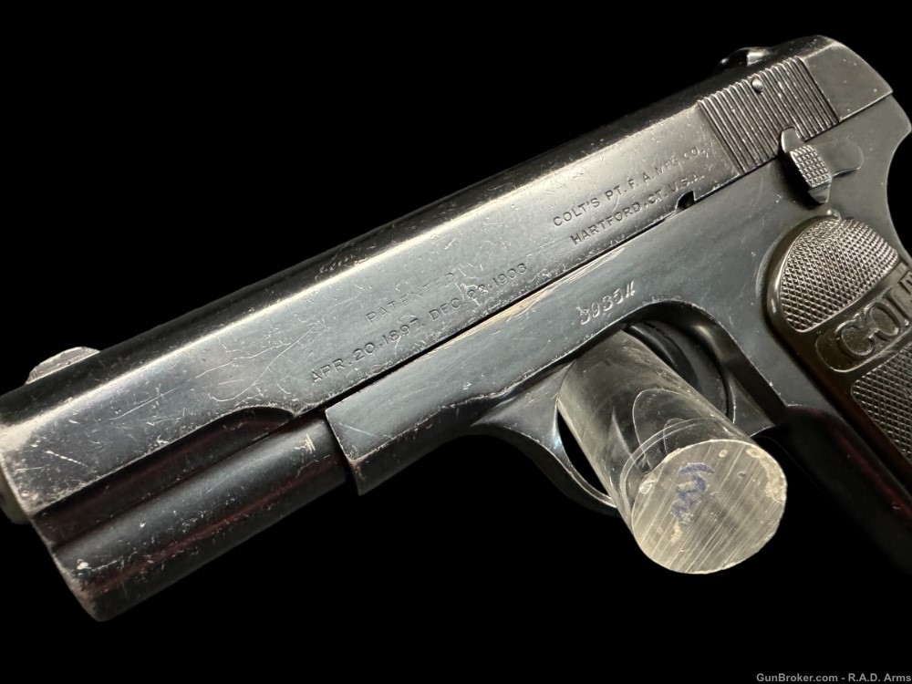 ORIGINAL CONDITION 1920 Colt Model 1908 Pocket Hammerless .380 Great Bluing-img-4