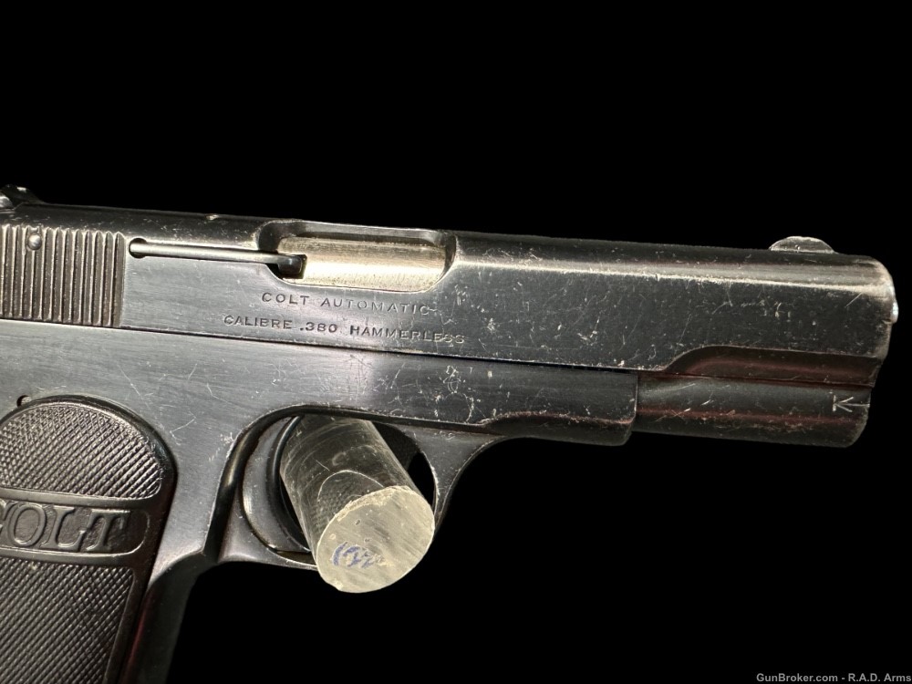 ORIGINAL CONDITION 1920 Colt Model 1908 Pocket Hammerless .380 Great Bluing-img-9