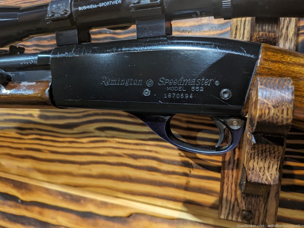 Remington 552 Speedmaster  Semi Auto - Short, Long or 22 LR w/ Scope-img-10
