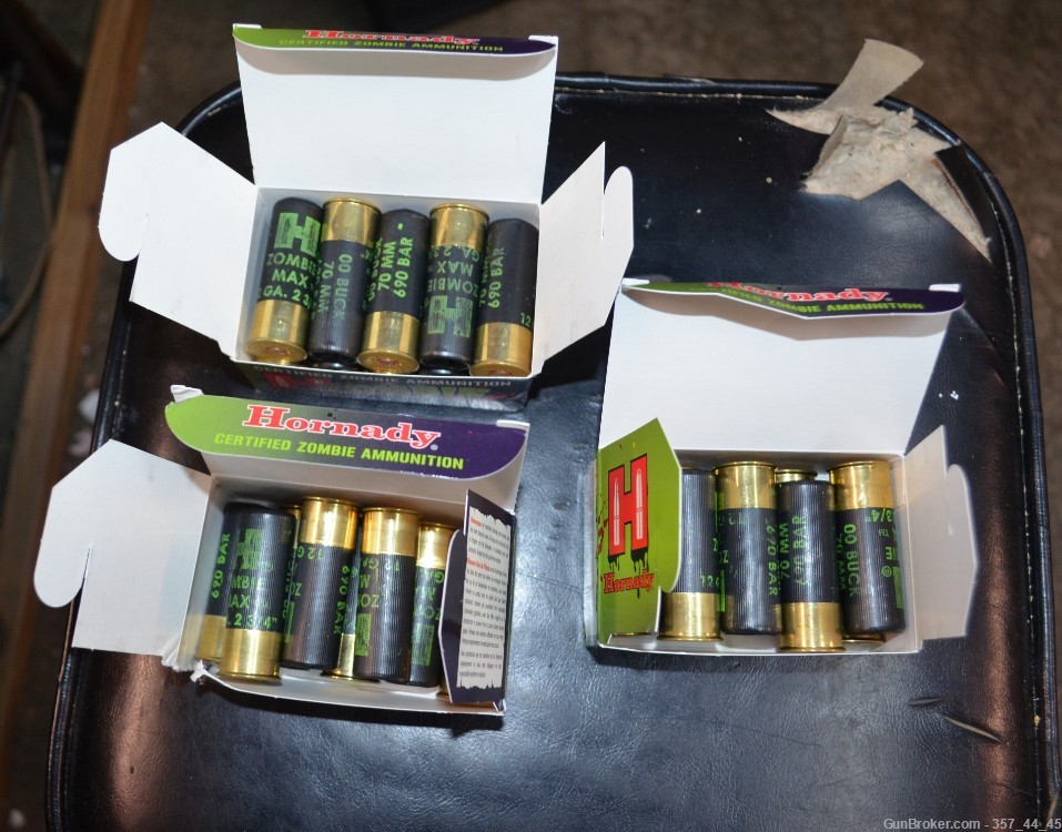 3 Boxes Hornady Zombie Max Ammunition ZombieMax 12 Gauge 00 Buck Z Shot -img-4