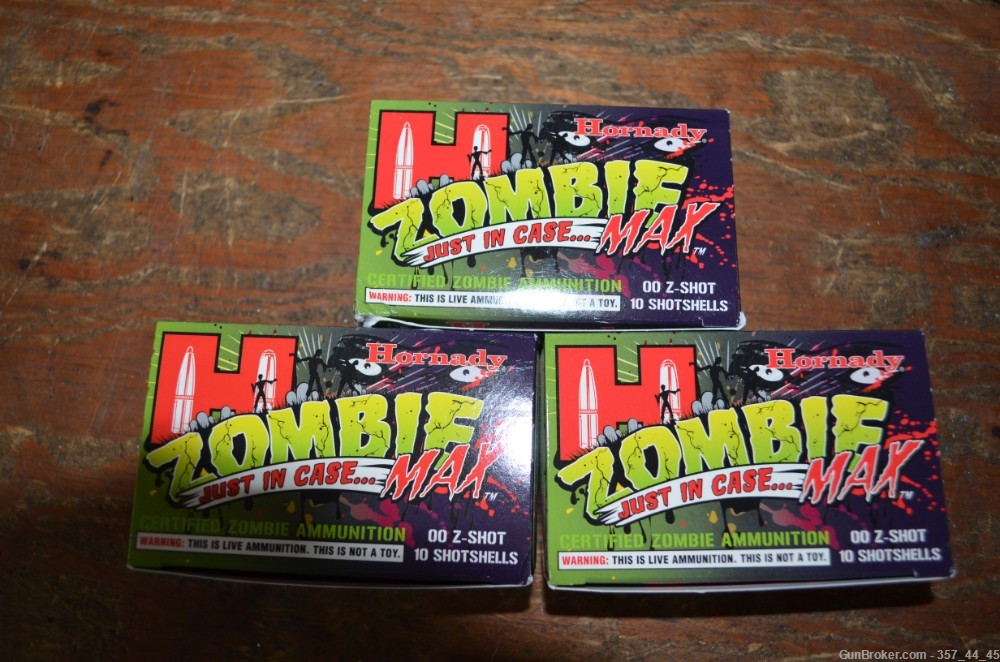3 Boxes Hornady Zombie Max Ammunition ZombieMax 12 Gauge 00 Buck Z Shot -img-1