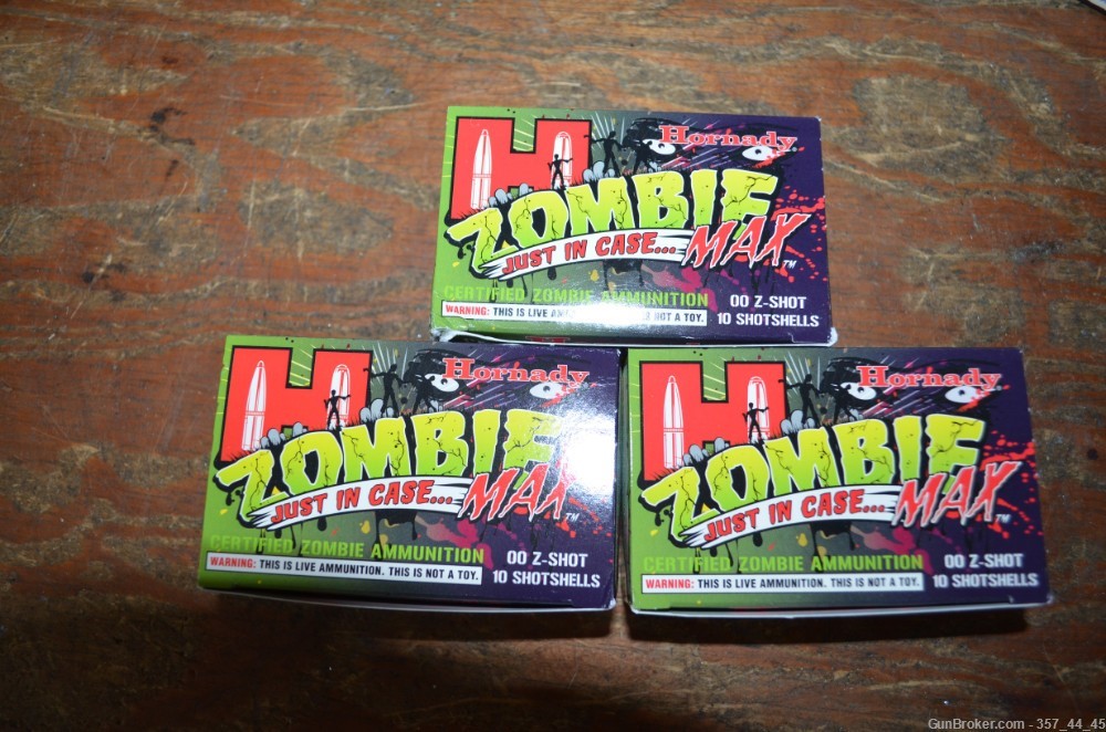 3 Boxes Hornady Zombie Max Ammunition ZombieMax 12 Gauge 00 Buck Z Shot -img-0