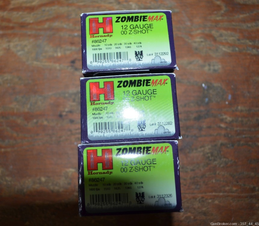 3 Boxes Hornady Zombie Max Ammunition ZombieMax 12 Gauge 00 Buck Z Shot -img-2