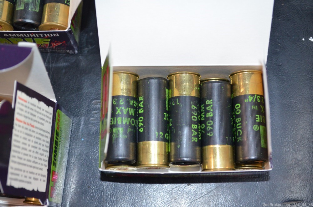 3 Boxes Hornady Zombie Max Ammunition ZombieMax 12 Gauge 00 Buck Z Shot -img-7