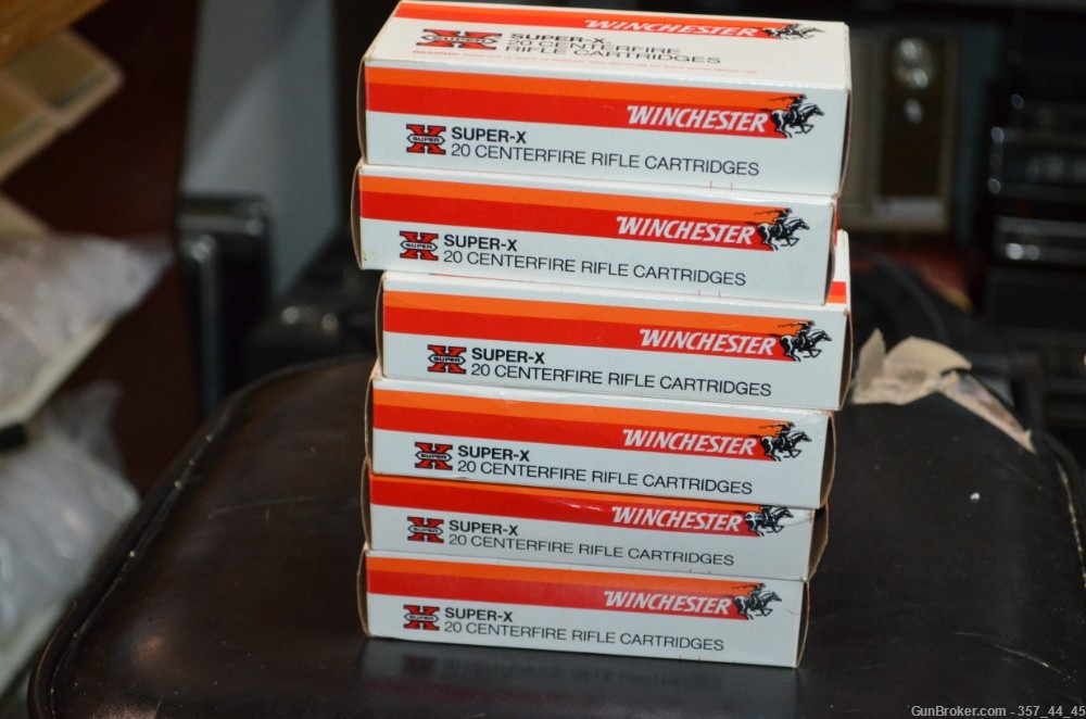 6 Full Boxes 120 Rounds Winchester Super X 375 Win X375W Power Point 200 Gr-img-3