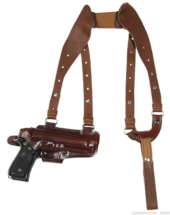 Don Hume Sig P239 LH Shoulder Rig w/Double Pouch Brown Style H770-A #30 -img-4