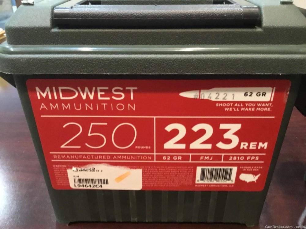 PENNY AUCTION 500 ROUNDS 223 REM FMJ AMMO REMANUFACTURED-img-2