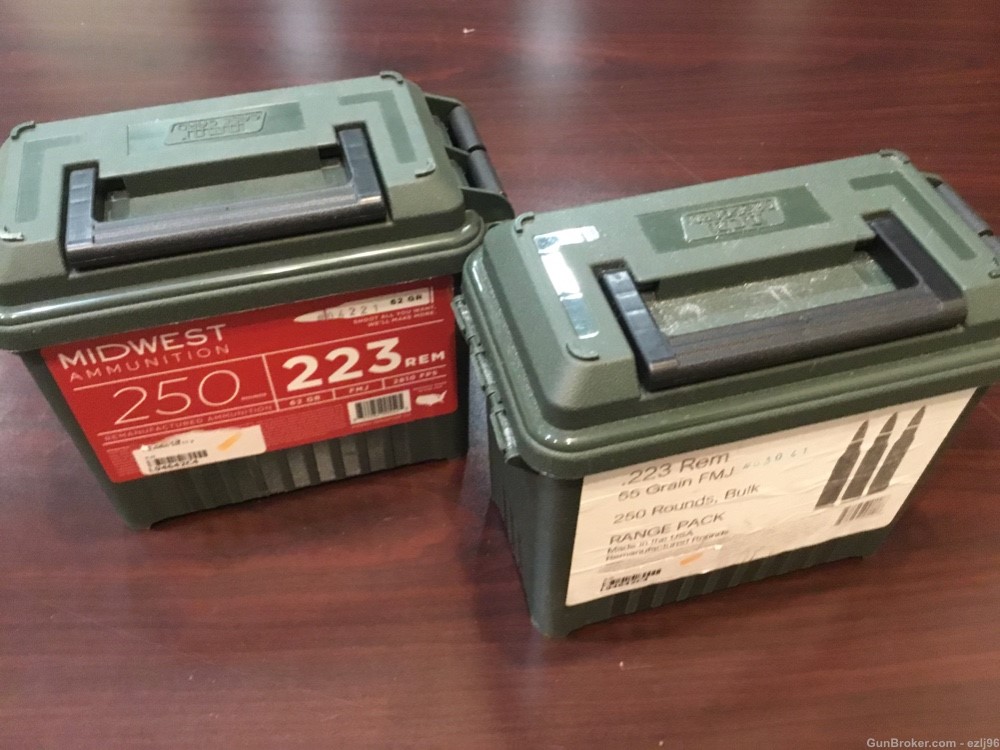 PENNY AUCTION 500 ROUNDS 223 REM FMJ AMMO REMANUFACTURED-img-0
