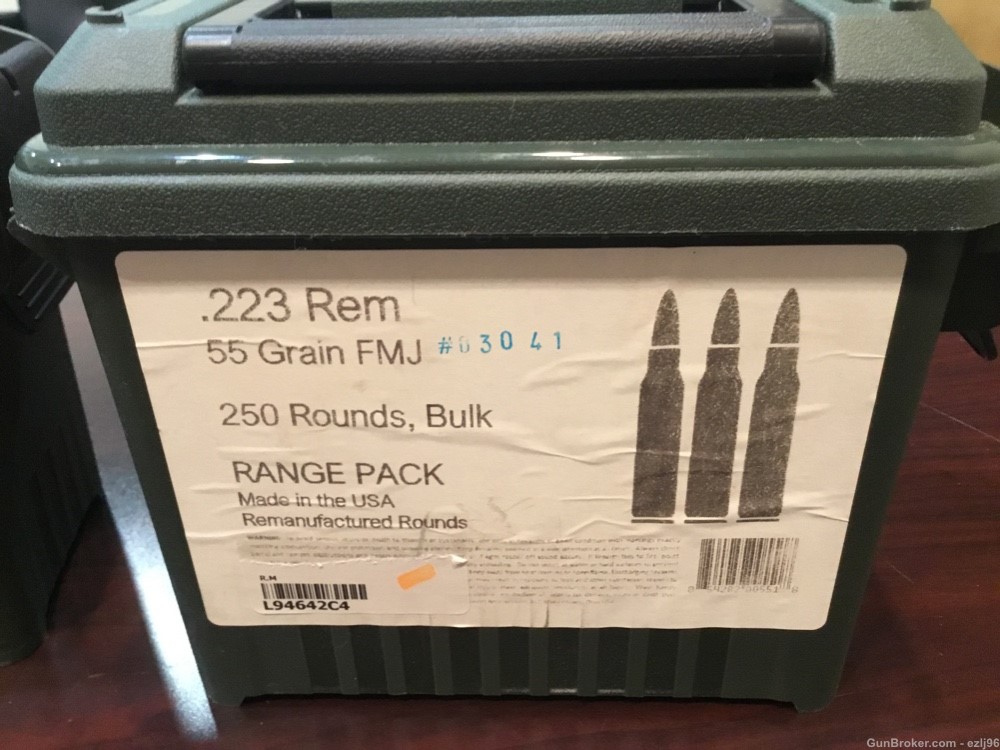 PENNY AUCTION 500 ROUNDS 223 REM FMJ AMMO REMANUFACTURED-img-1