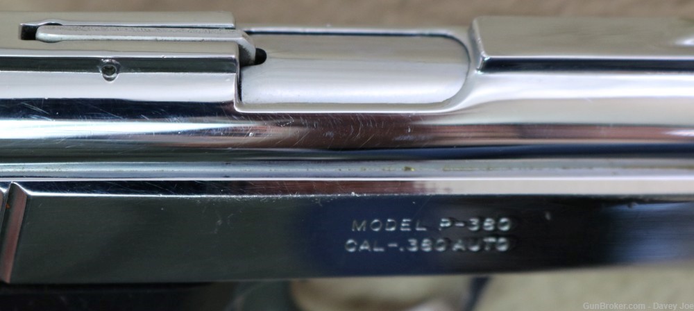 Davis Industries Model P-380 semi auto pistol chrome with original box 380 -img-7