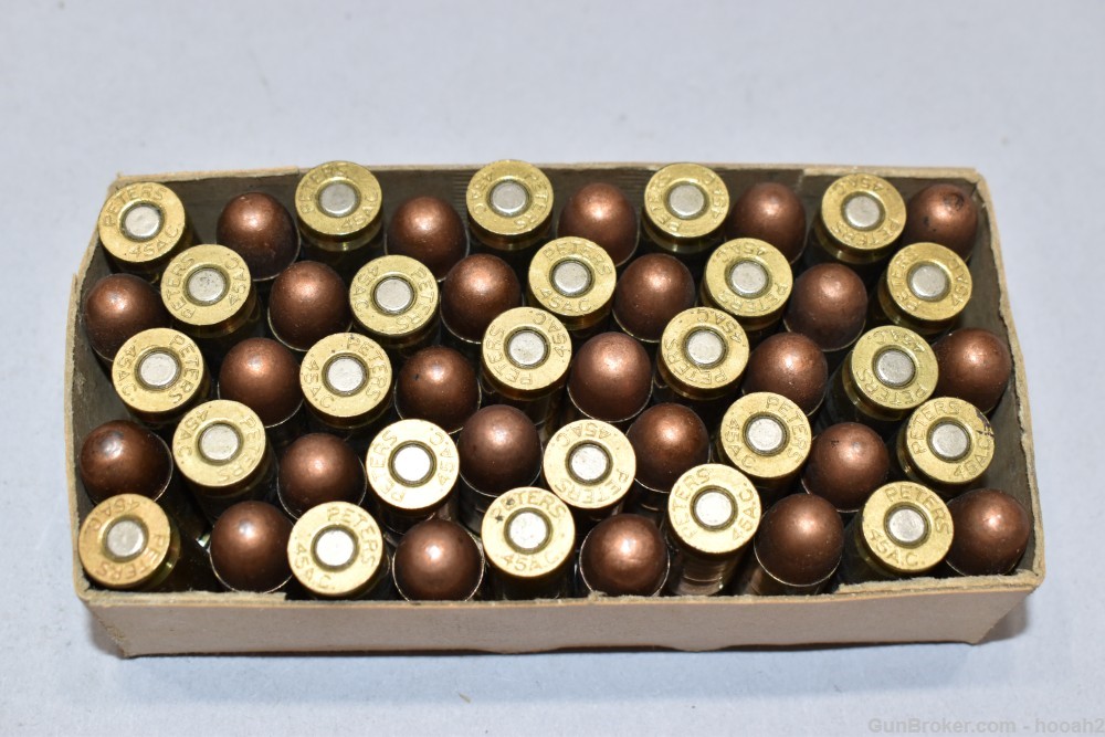 2 Boxes 68 Rds Collectible Ammunition Peters 45 AC Dominion 455 Colt -img-7