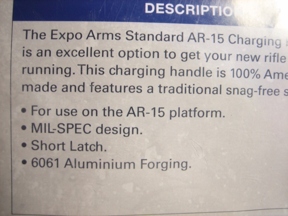 EXPO ARMS-STANDARD AR-15 CHARGING HANDLE XP-CH-img-7
