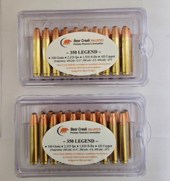 40 rounds Bear Creek Ballistics 350 Legend 160 Grain Ammunition-img-0