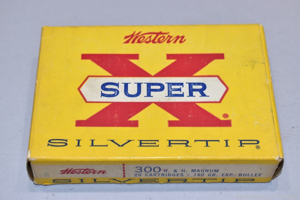 Box 19 Rds Western Super X 300 H&H Magnum Holland Silvertip 180 G -img-0