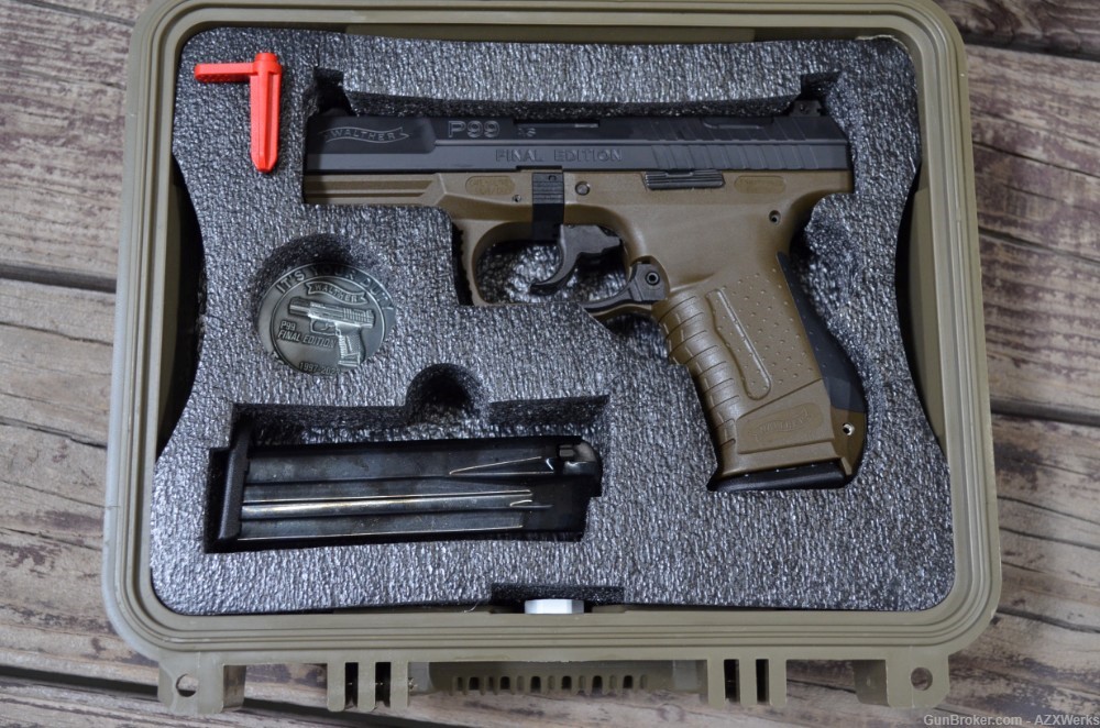 Walther P99 AS Final Edition OD Green 9mm 15rd New 4" P99AS New-img-3