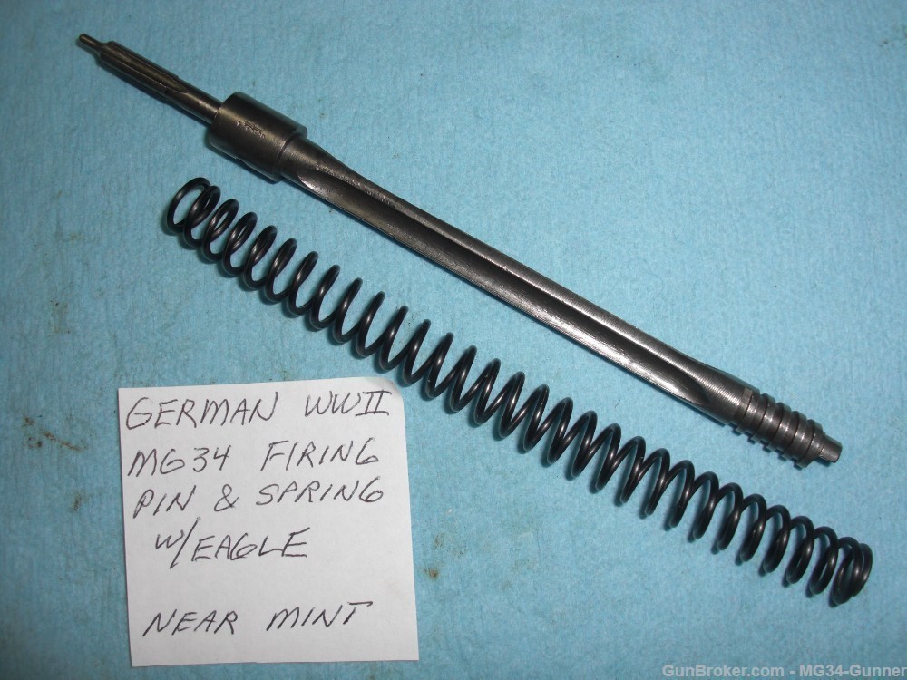 German WWII MG34 Firing Pin w/ Spring & w/ Eagle - NEAR MINT-img-0