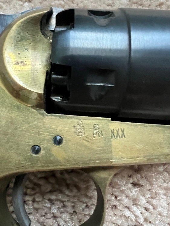 Pietta1851 1860 Navy Blued .44 Cal.12"Black Powder Octagonal Pistol Italia-img-3