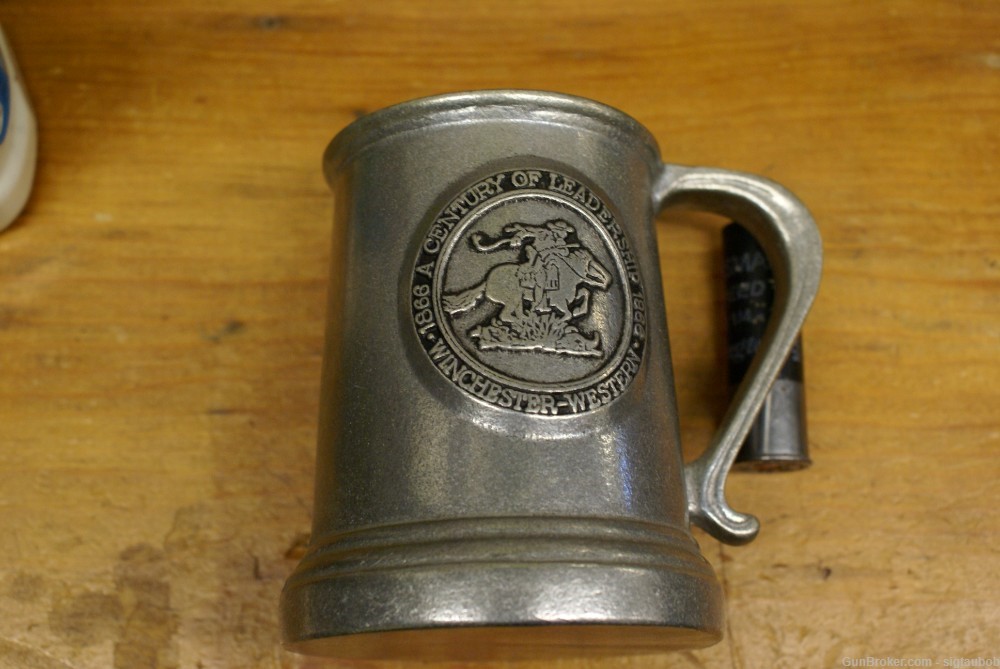 Vintage Winchester Century of Leadership Pewter Mug-img-2