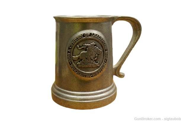 Vintage Winchester Century of Leadership Pewter Mug-img-0