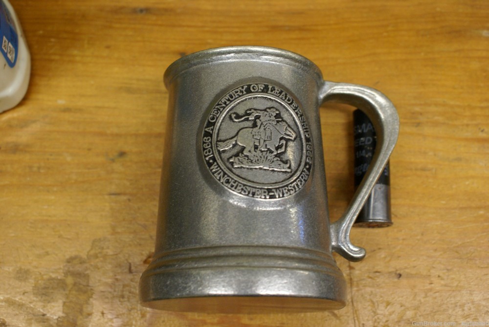 Vintage Winchester Century of Leadership Pewter Mug-img-1