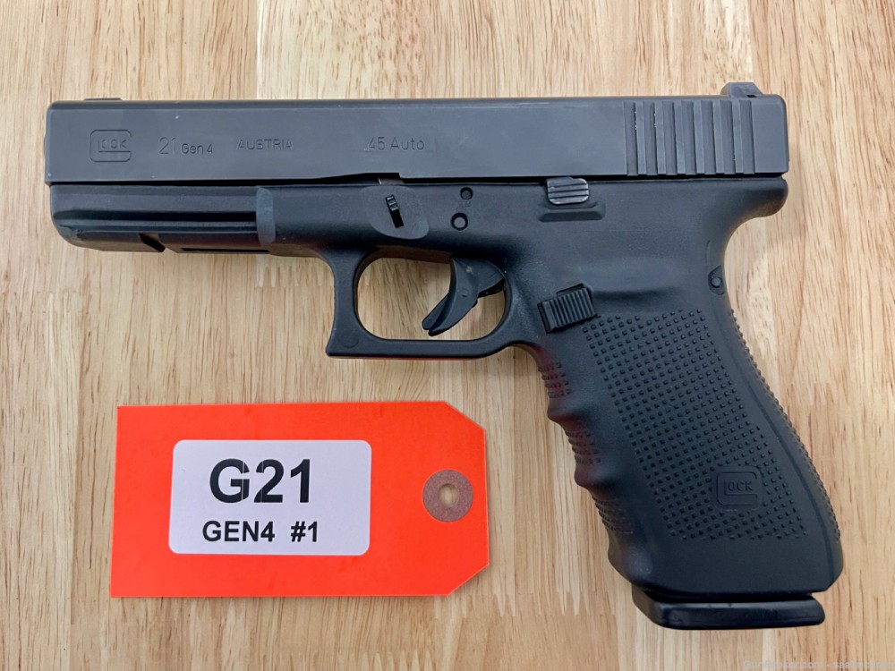 Glock 21 Gen4 45 ACP/Auto Used, x1 13rd Mag, Factory Box, PD Trade-in PENNY-img-1