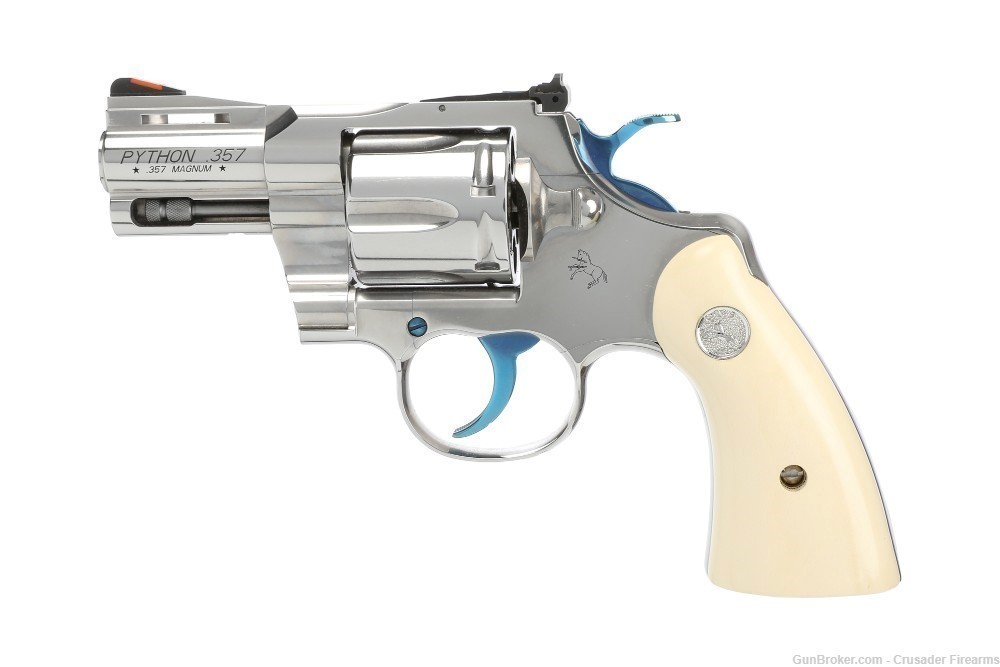 LIPSEYS EXCLUSIVE COLT PYTHON 2.5" W/ HOLLY GRIPS & TGW NITRE BLUE PVD ACC.-img-0