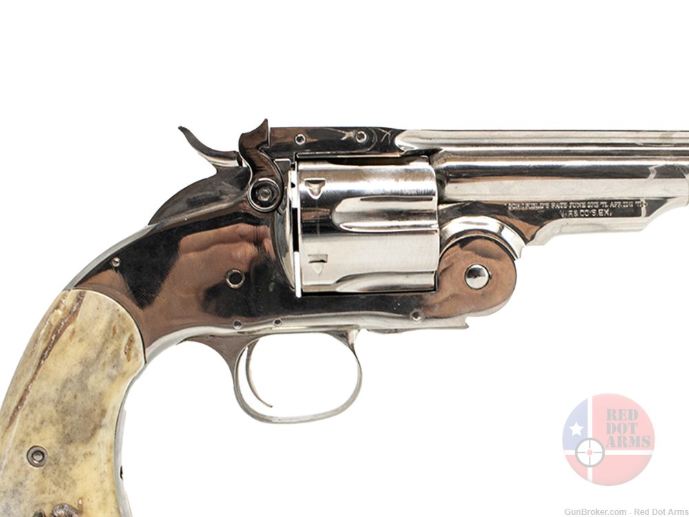 Cimarron Model No.3 Schofield, 45 Colt, 5" , Nickel-img-5