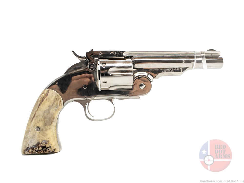 Cimarron Model No.3 Schofield, 45 Colt, 5" , Nickel-img-0