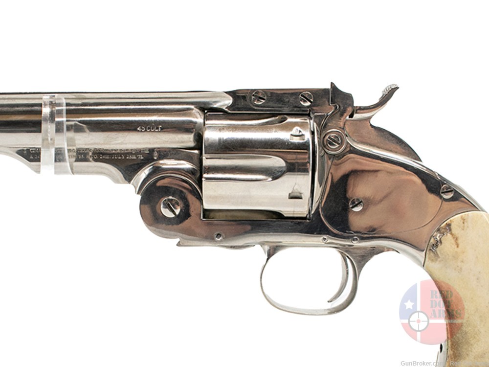 Cimarron Model No.3 Schofield, 45 Colt, 5" , Nickel-img-9