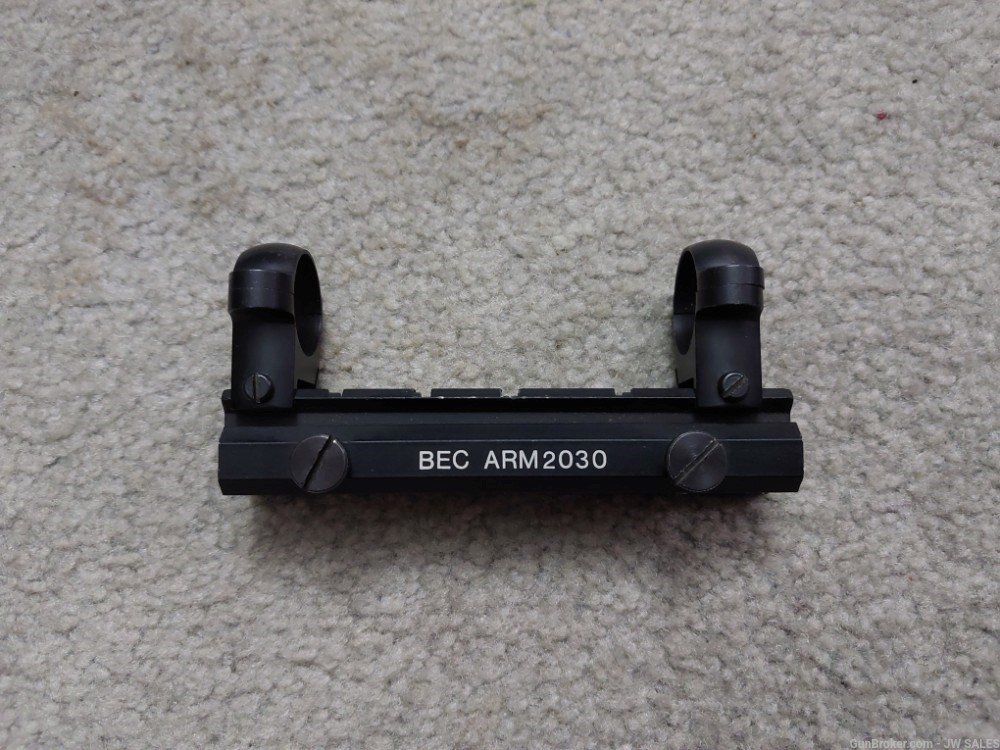 BEC RISER SCOPE RED DOT MOUNT W/RINGS RETRO PRE-BAN AR-15 COLT-img-0