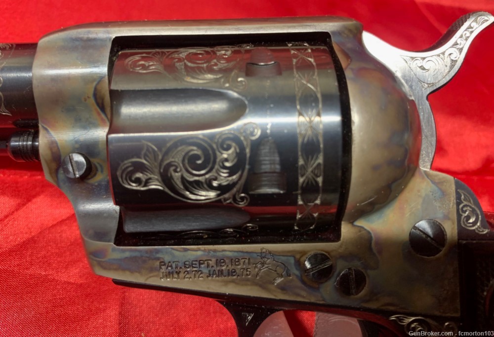 .45 LONG COLT SINGLE ACTION ARMY 7 1/2" Barrel, 2nd Gen, Hand Engraved-img-4