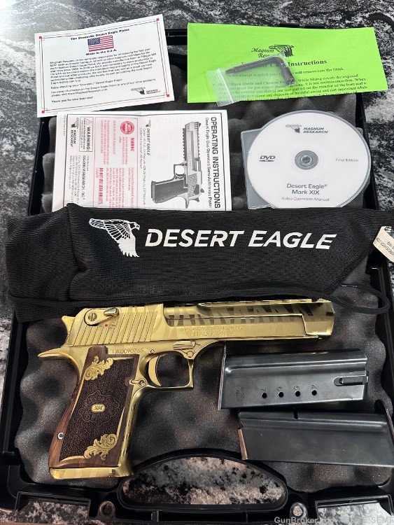 Desert Eagle 50ae Titanium Gold with Tiger Stripes-img-2