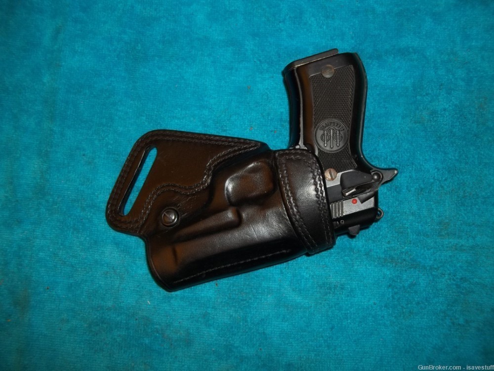 Beretta 84F Semi Auto Galco Right Hand SOB Leather Holster .380 ACP-img-0