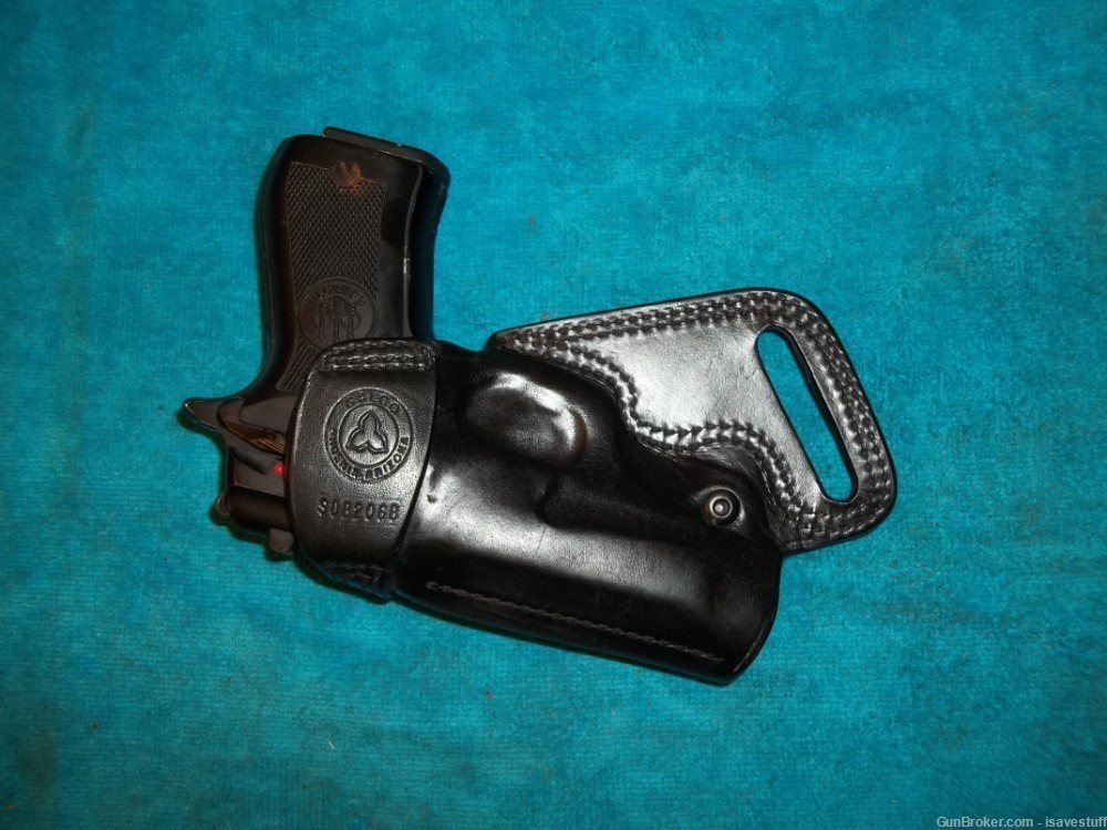 Beretta 84F Semi Auto Galco Right Hand SOB Leather Holster .380 ACP-img-1