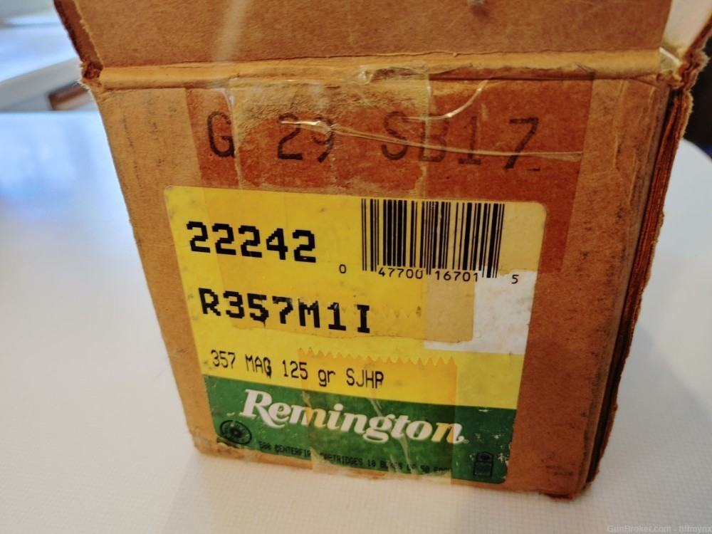 Remington 357mag 125GR JHP ammo, 10 boxes, 500 rounds.-img-1