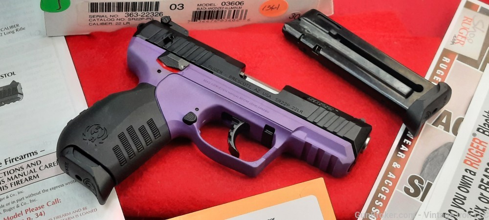 Ruger SR22 .22LR 3.5" Purple/Black *Talo Edition* 03606 NOS NIB! NR-img-0