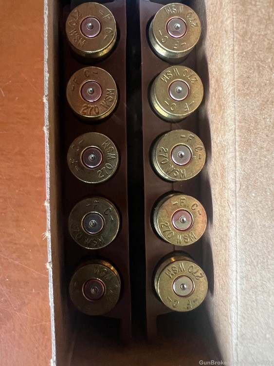 Federal 270 WSM  Once Fired Brass 19 Pieces-img-2