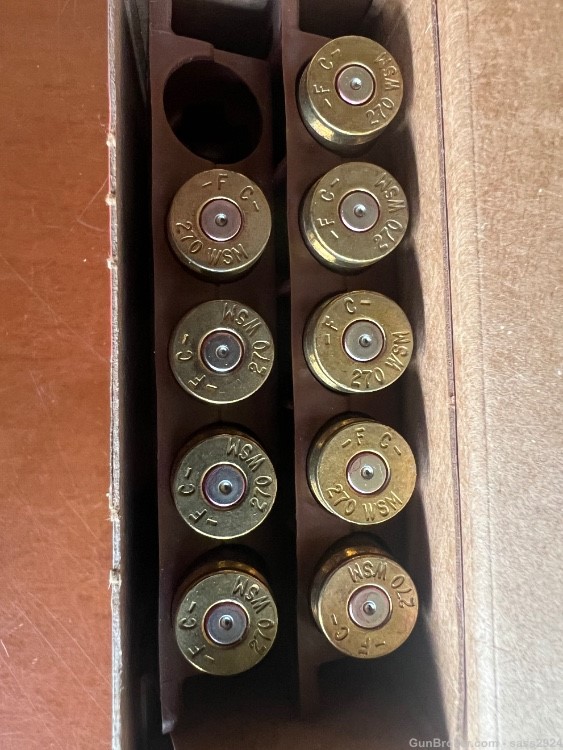 Federal 270 WSM  Once Fired Brass 19 Pieces-img-1
